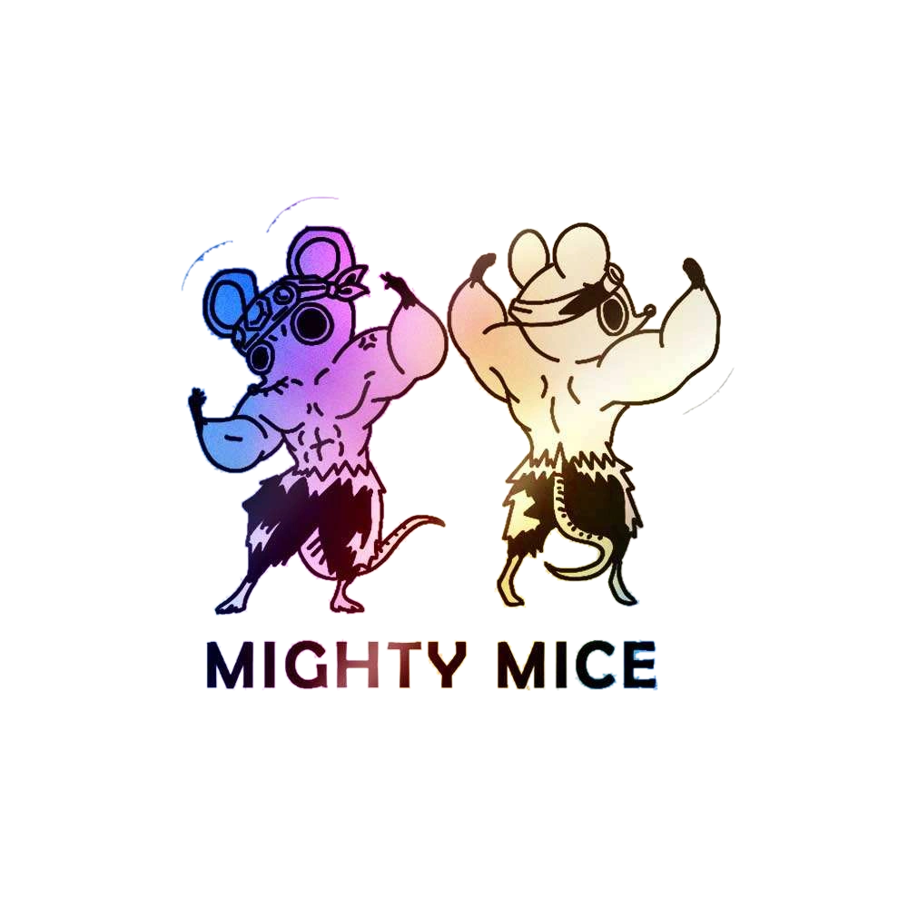 Mighty Mice Holographic Sticker